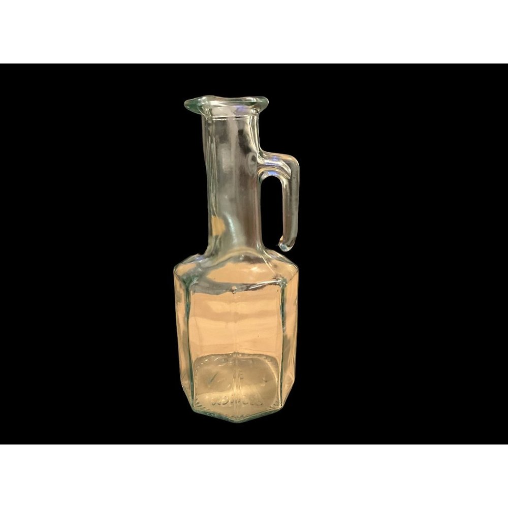 Mod Dep Italy Vintage Glass Bottle with handle 1970’s